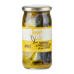 Sardine în ulei de măsline bio cu lămâie, 320 g